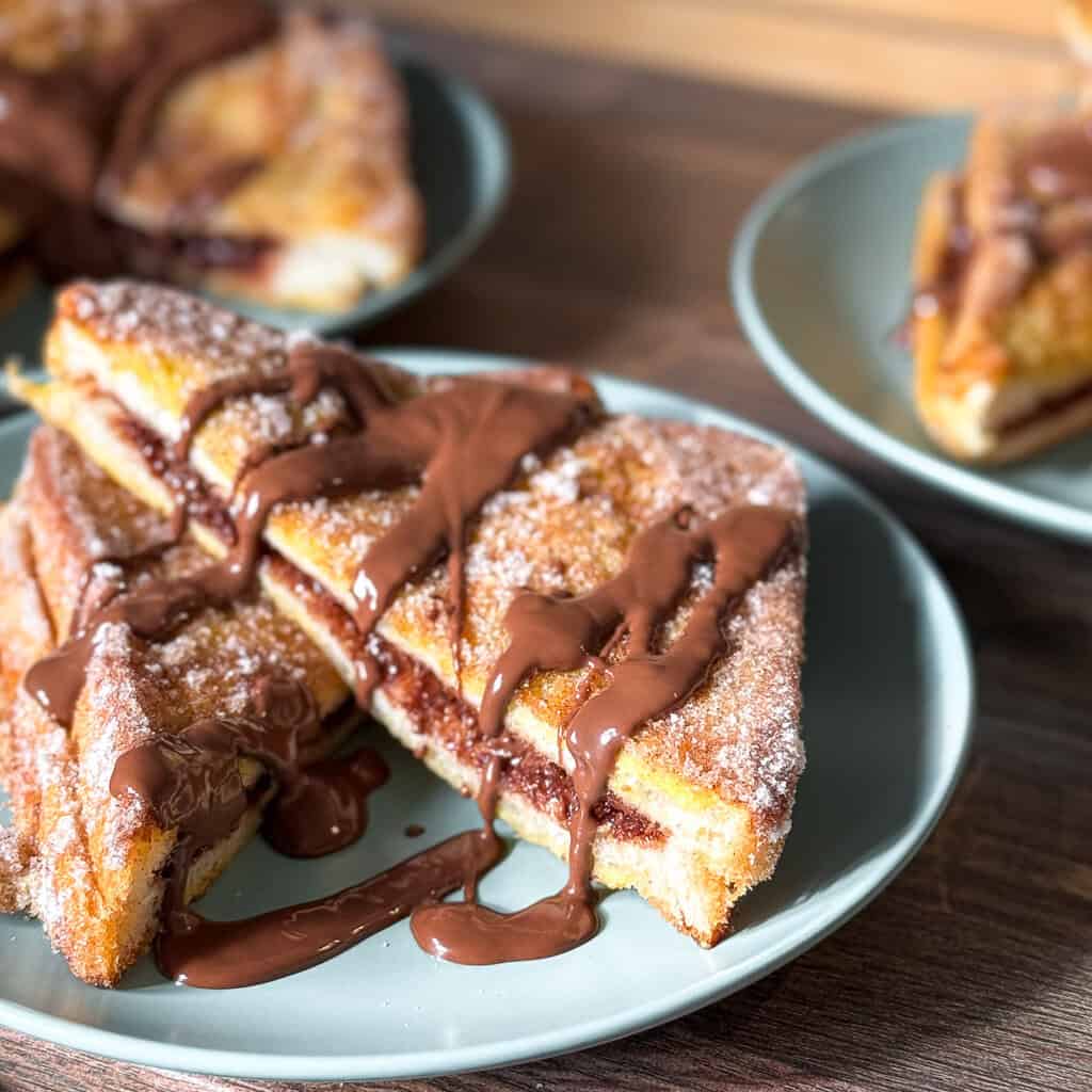 Hazelnut Chocolate stuffed French Toast
